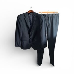 Braveman Classic Navy Blue Men's Suit Jacket & Pants Set Preppy Event Outfit NWT